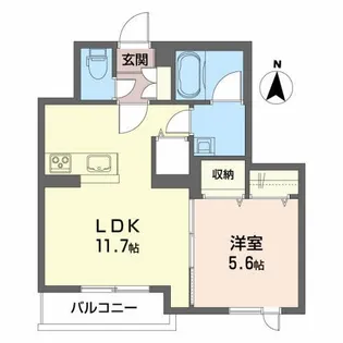 ベレオYN【2階】の間取り