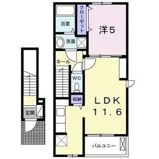 メゾン・ボヌール峯【2階】の間取り