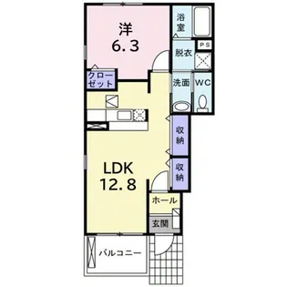 キングハウスII【1階】の間取り