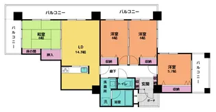 サントピア久米【3階】の間取り