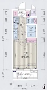 プレサンス名古屋城前【3階】の間取り