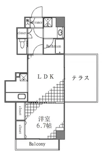 イーストコート平野【6階】の間取り