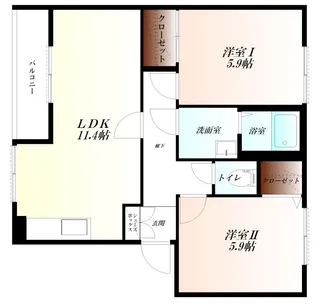 プリメーラ鳥羽 防犯カメラ【2階】の間取り