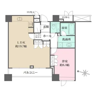 ルクセンブルグハウス【9階】の間取り