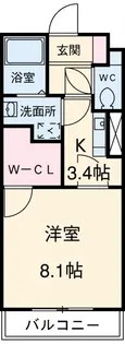 グリシーヌ【1階】の間取り