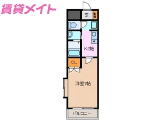 フェリーク鈴鹿【2階】の間取り