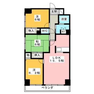 エスティメゾン鶴舞【13階】の間取り