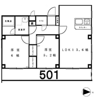 第一トヨダビル【5階】の間取り
