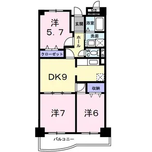 リバーシャトー【4階】の間取り
