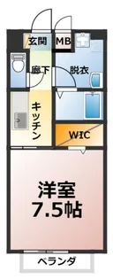 クレアK&K【1階】の間取り