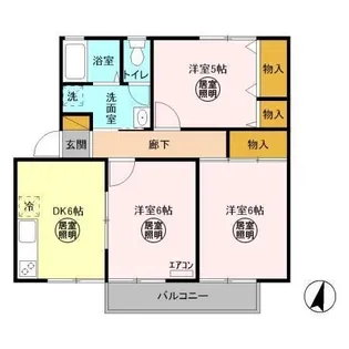コーポ冨田 II【2階】の間取り
