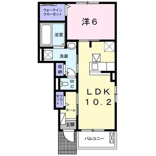 コーポM L【1階】の間取り