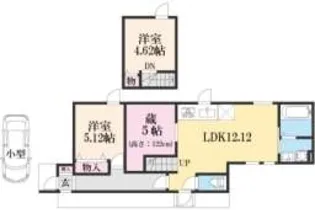 BelleLead御所東【1階】の間取り