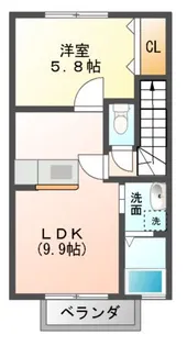 リヴィエールスクエア【2階】の間取り