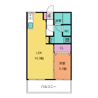 ラフォーレ森【1階】の間取り