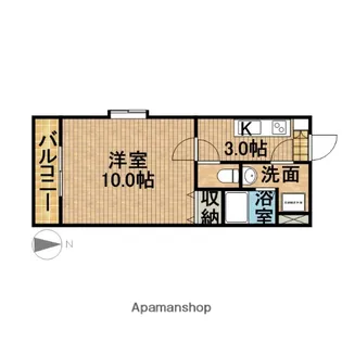 ユートピアマツバラ【3階】の間取り