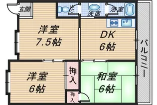 本町コーポ【3階】の間取り