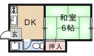 大野コーポ【2階】の間取り