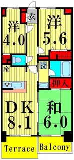 ナイスアーバン五反野中央本町【1階】の間取り