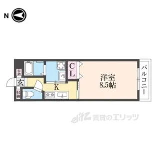 シャンテ―枚方磯島【1階】の間取り