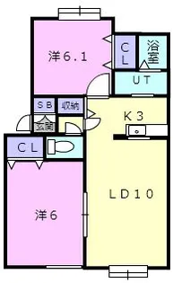 ピュアルース【1階】の間取り