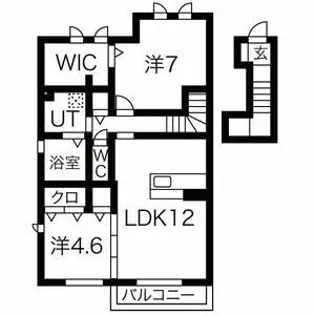 アンソレイエ ファミーユB棟【2階】の間取り