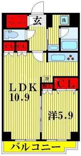 フュージョナル両国【2階】の間取り
