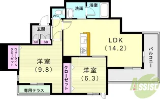 エクセレントガーデンヒルズA【2階】の間取り
