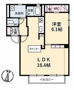 シャーメゾンM-II【2階】の間取り