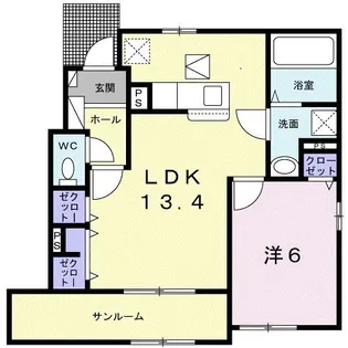 グランアベニュー【1階】の間取り