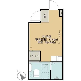 ハーモニーテラス千川【1階】の間取り