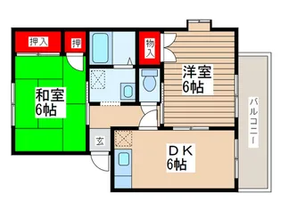 グリーンハイツ欅A【2階】の間取り