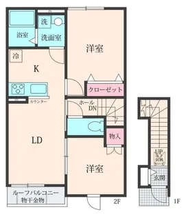 プール・トゥジュールII【2階】の間取り