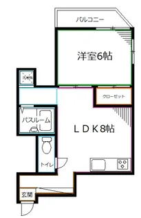 イートス立川【2階】の間取り
