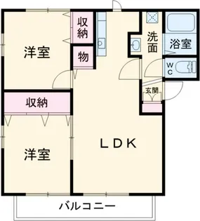 セゾン大岩B【1階】の間取り