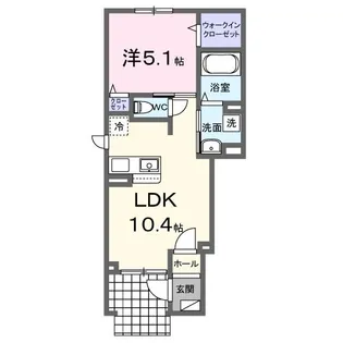 ブリッサ砂川 Y【1階】の間取り