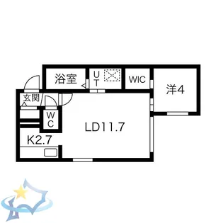 ブルーイング西町【3階】の間取り