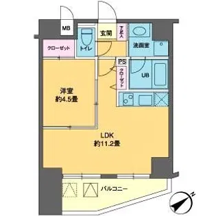 カスタリア北上野【2階】の間取り