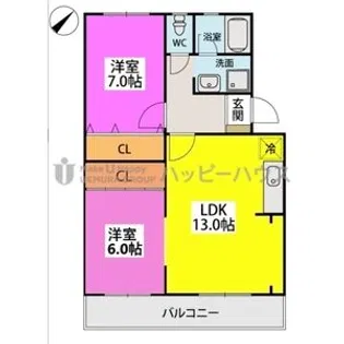 メゾーンハウス83【2階】の間取り
