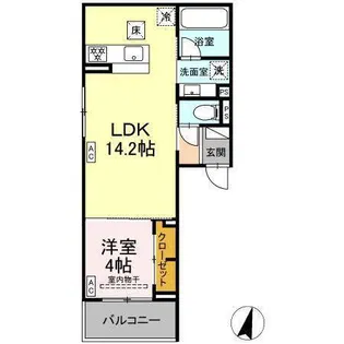 D-avance井田 B棟【3階】の間取り