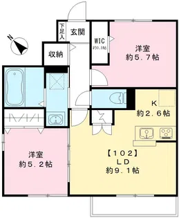 ハウスパルC棟【1階】の間取り