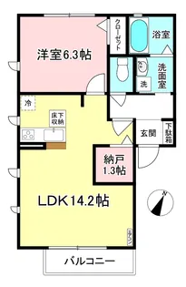 パディー・レジオ【1階】の間取り