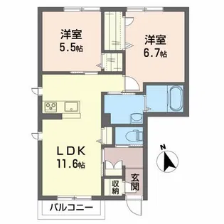 プレミアス【1階】の間取り