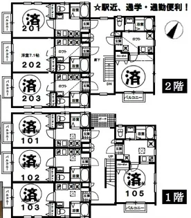 サングリーンハイツ【2階】の間取り
