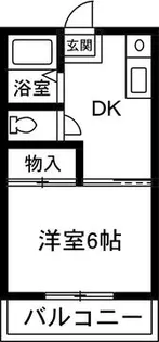 松之木ハイツ【1階】の間取り