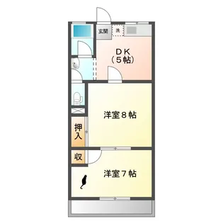 奈良ハイツ【1階】の間取り