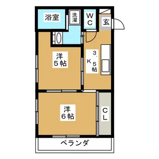 フラットファースト【3階】の間取り