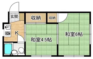 秀和コーポ【2階】の間取り