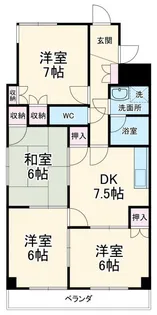 エステート南【6階】の間取り