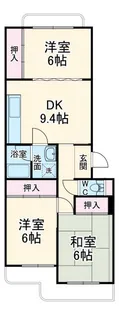 ナカスギマンション【2階】の間取り